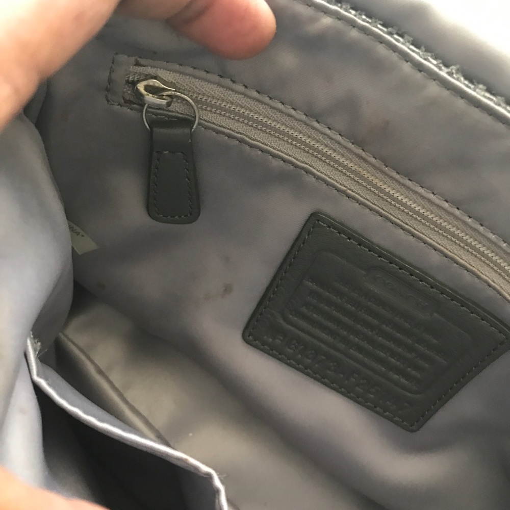 SOLD Coach Taylor Suede & Exotic Leather Front Flap Bag - Picture 8 of 8